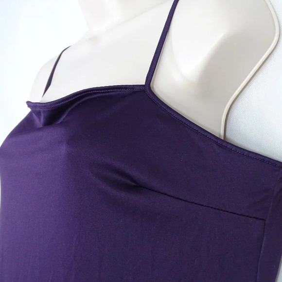 Lauren Ralph Lauren Purple Slip Dress Women Size L Sleeveless Adjustable Straps - Picture 3 of 6